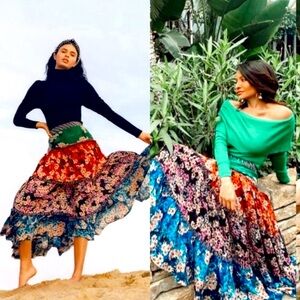 NWT Anthropologie Tiered Maxi Skirt 10